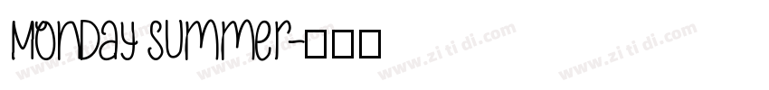 Monday Summer字体转换